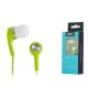 Sluchátka Setty MP3 zelené