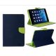 Pouzdro Goospery Fancy book Apple iPad 2/3/4, modrá-zelená
