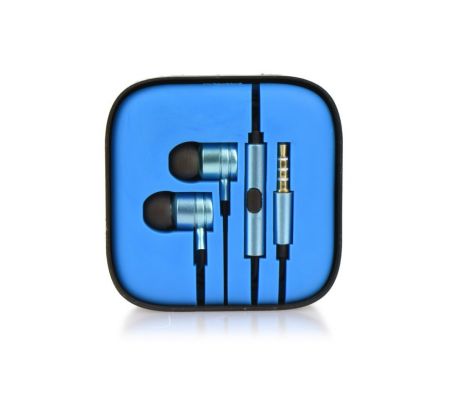 Sluchátka HF Stereo MI box metal - Modré