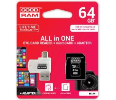 Paměťová karta Good Ram Micro SDHC 64GB + OTG + Adapter