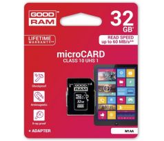 Popis Paměťová karta Good Ram Micro SDHC 32 GB + Adapter