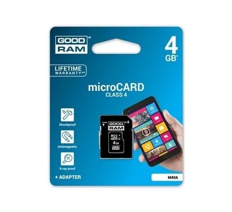 Paměťová karta Good Ram Micro SDHC 4 GB