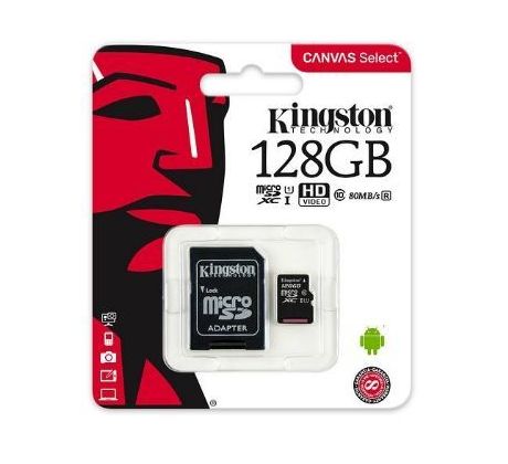Paměťová karta Kingston 128 GB micro SDHC