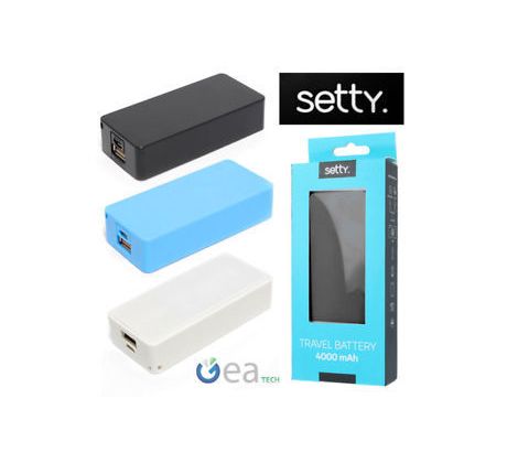 Externí baterie Powerbank SETTY 4000 mAh, černá