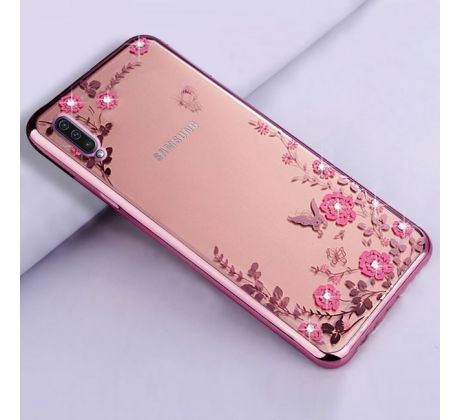 Gelové pouzdro Samsung Galaxy A70 CRYSTAL růžové