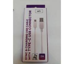Datový kabel SETTY USB - C ; 1m ; bílý