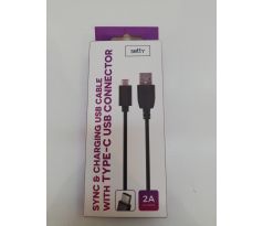 Datový kabel SETTY USB - C ; 1m ; černý