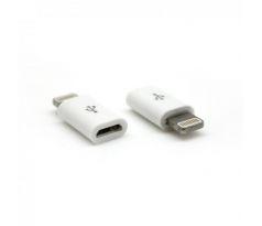 Adapter micro USB - iPhone lightning bílý