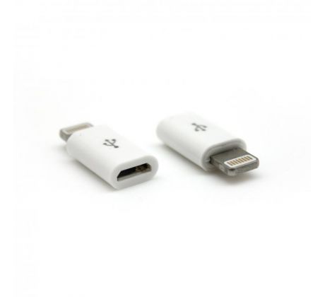 Adapter micro USB - iPhone lightning bílý