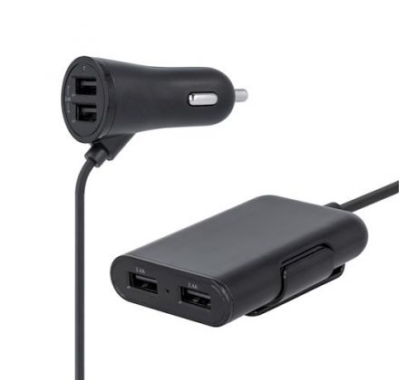 MaxLife Nabíječka do auta MXCC-03 4xUSB s rychlým nabíjením 5.4A