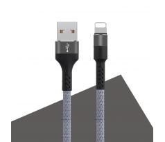 Datový kabel Maxlife Apple iPhone - lightning 1m, 2A, šedý