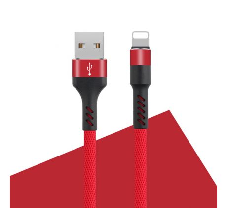 Datový kabel Maxlife Apple iPhone - lightning 1m, 2A, červený