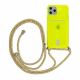 Pouzdro Apple Iphone 12 Mini 5,4"  žluté neon s zavěšení na krk