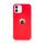Pouzdro Apple Iphone 12/12 Pro 6,1" červene s otvorem pro jablko