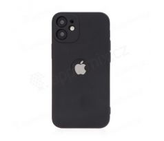 Pouzdro Apple Iphone 12 Mini 5,4" gelové černé s otvorem na jablko a ochranou na fotoaparátu