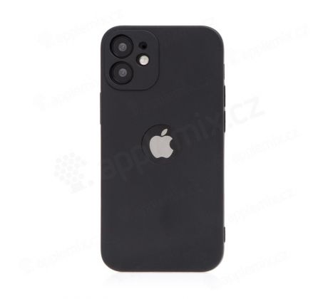 Pouzdro Apple Iphone 12 Mini 5,4" gelové černé s otvorem na jablko a ochranou na fotoaparátu