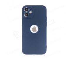 Pouzdro Apple Iphone 12 Mini 5,4" gelové tmavě modré s otvorem na jablko a ochranou na fotoaparátu