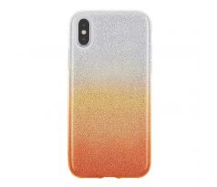 Pouzdro Apple Iphone 12 Mini 5,4" glitter střibrno-oranžový