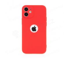 Pouzdro Apple Iphone 12 Pro Max 6,7 gelové červené s otvorem na jablko a ochranou na fotoaparátu